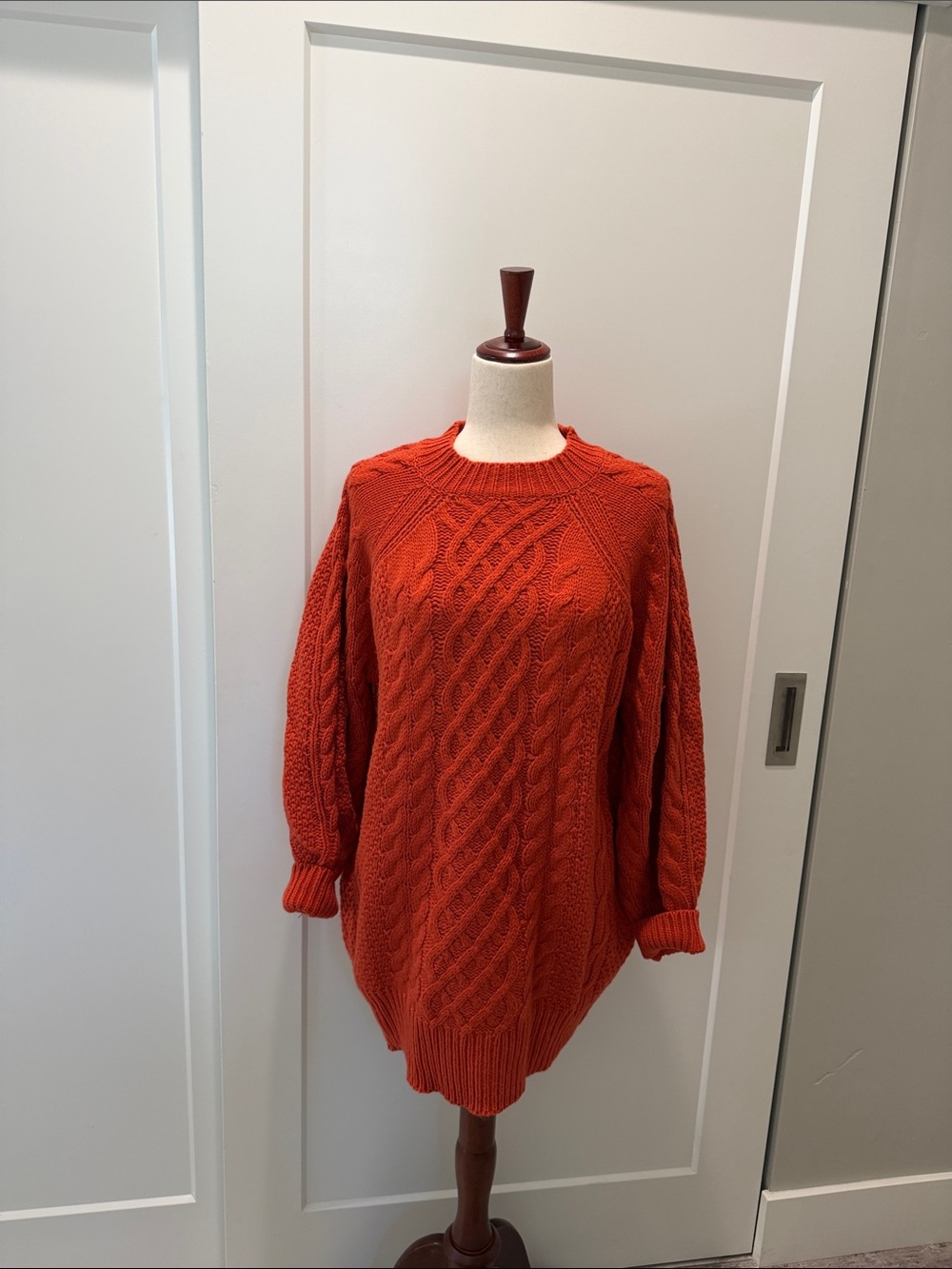 Sweater or sweater dress in a beautiful rust color